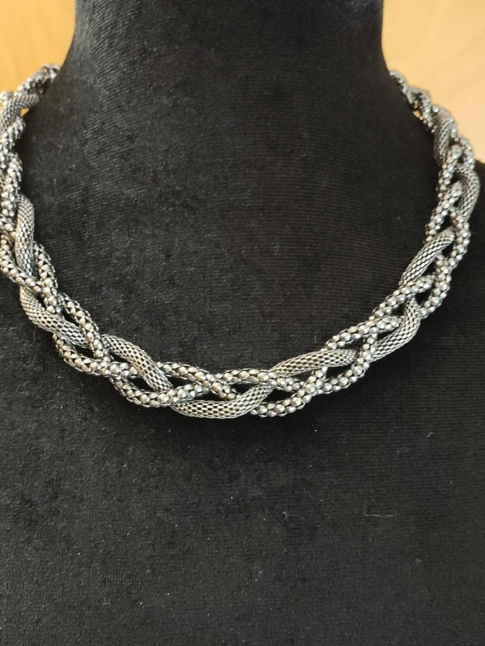 Christopher & Banks Braided Silver Necklace